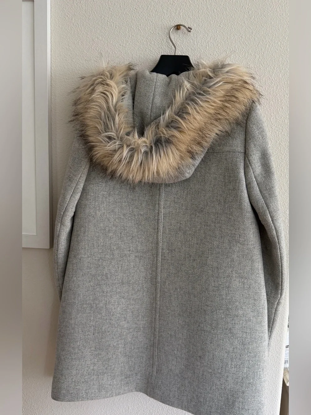 J. Crew Women's Chateau Stadium
Cloth Wool Felt Faux Vegan Fur
Hood Jacket Coat - Picture 8 of 10